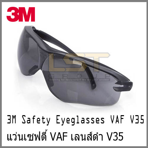3M Safety Eyeglasses Virtua Asian Fit Series, Black Lens, V35 (10435)