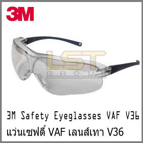 แว่นตาเซฟตี้ 3M รุ่น Virtua Asian Fit เลนส์เทา V36 (10436)