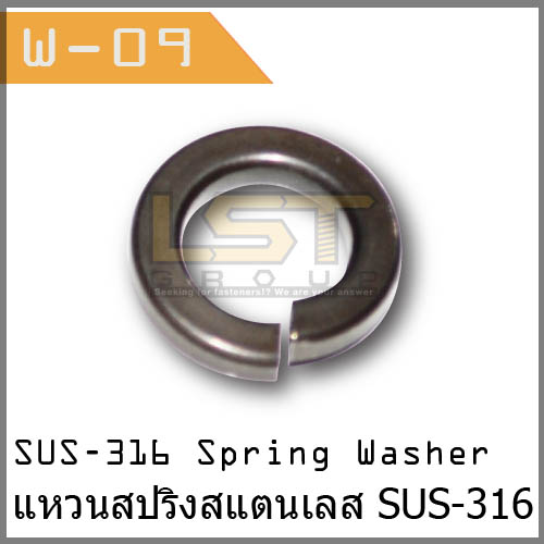Spring Washer Stainless SUS-316, แหวนสปริง SUS-316 แหวนสปริง A4 ...